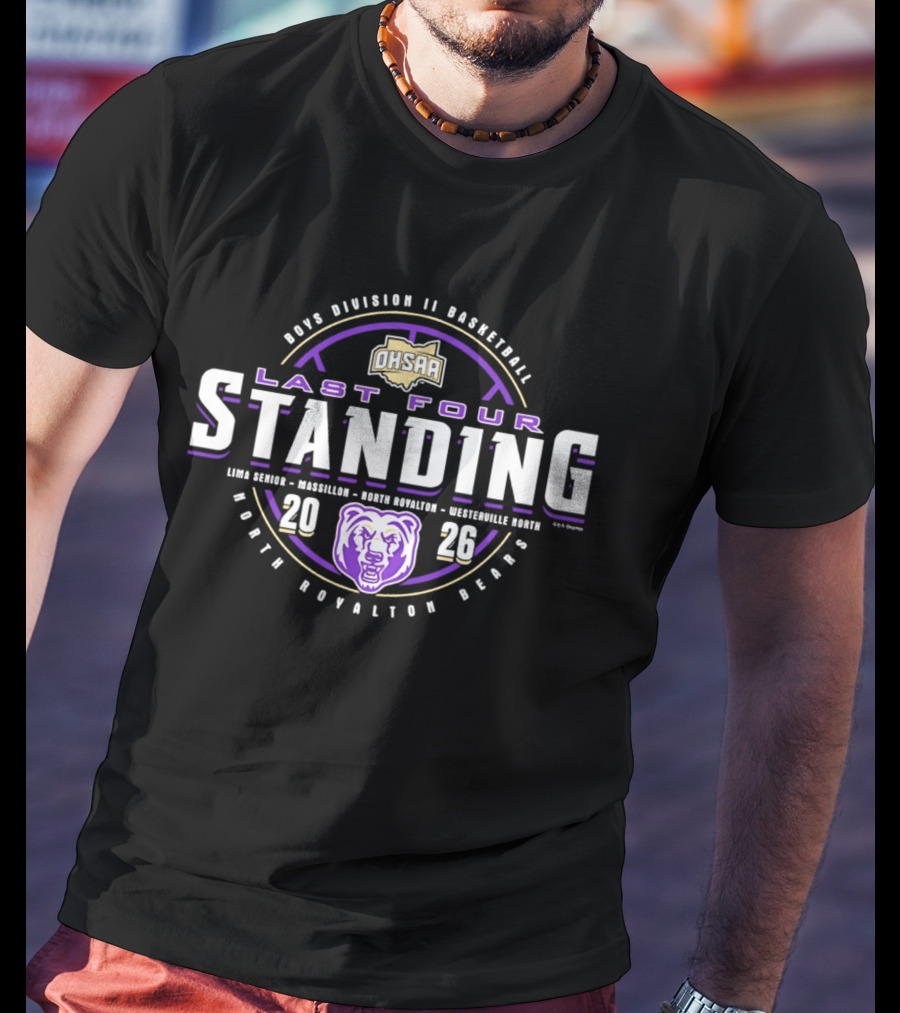 2026 OHSAA Boys Division II Basketball Last Four Standing North Royalton Bears T-Shirt