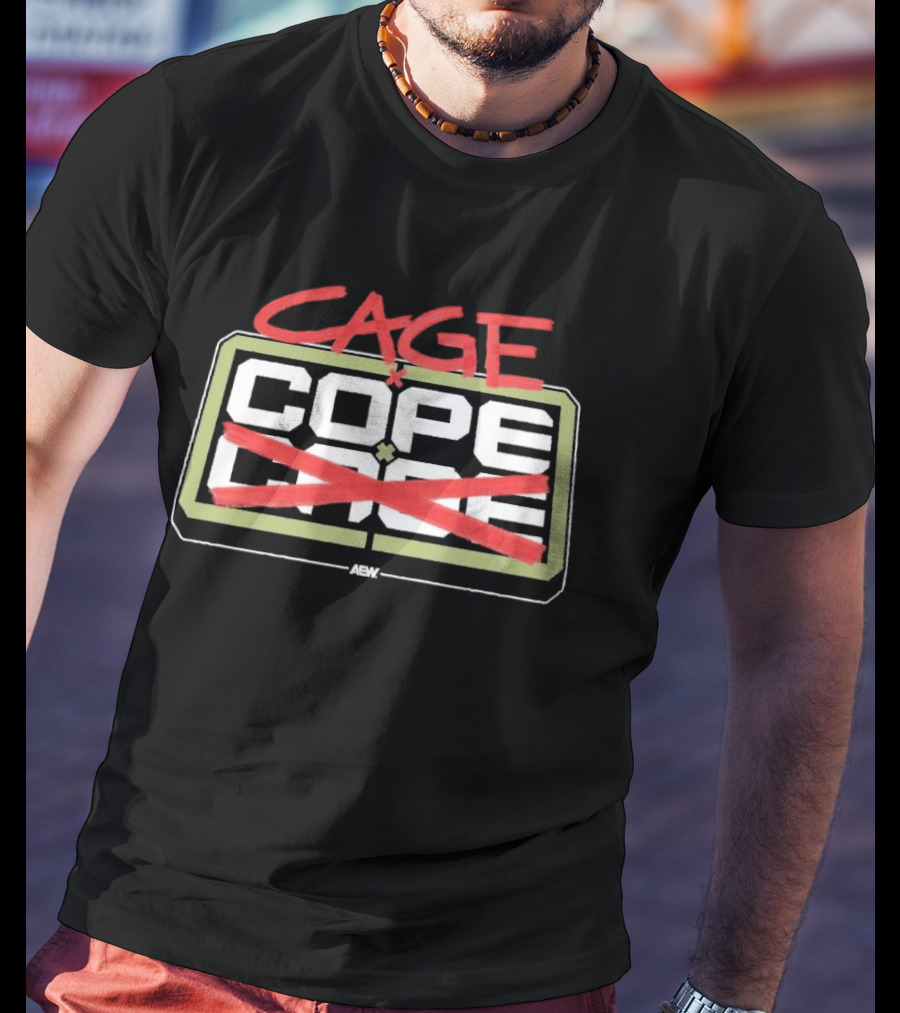 Cage Cope Cage Red Text X Mark T-Shirt