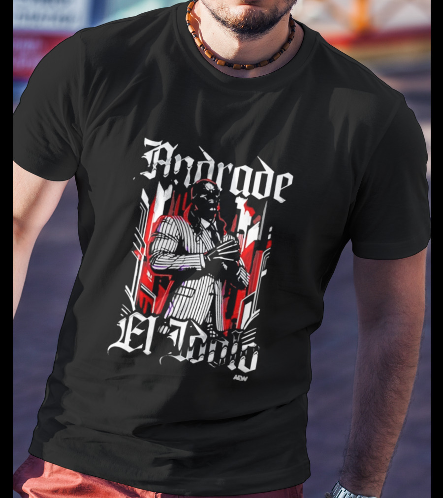 Andrade El Idolo In Striking Red And White Suit Series T-Shirt
