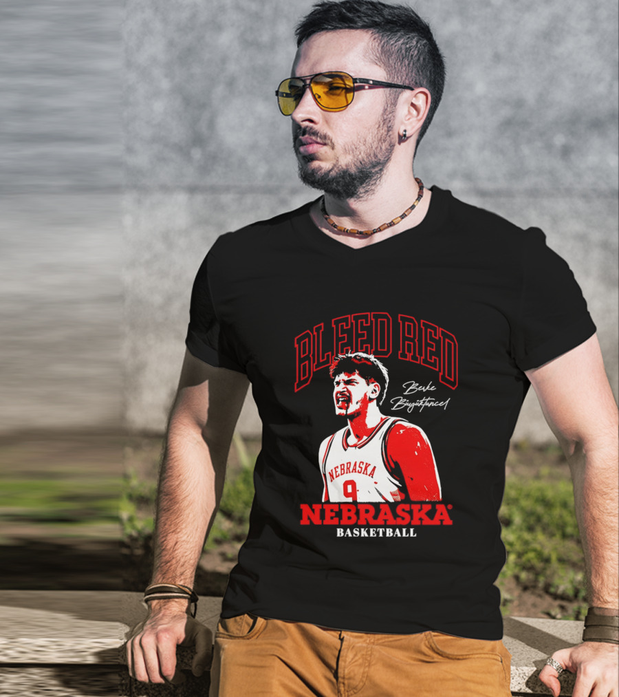 Bleed Red Berke Buyuktuncel Nebraska Basketball T-Shirt