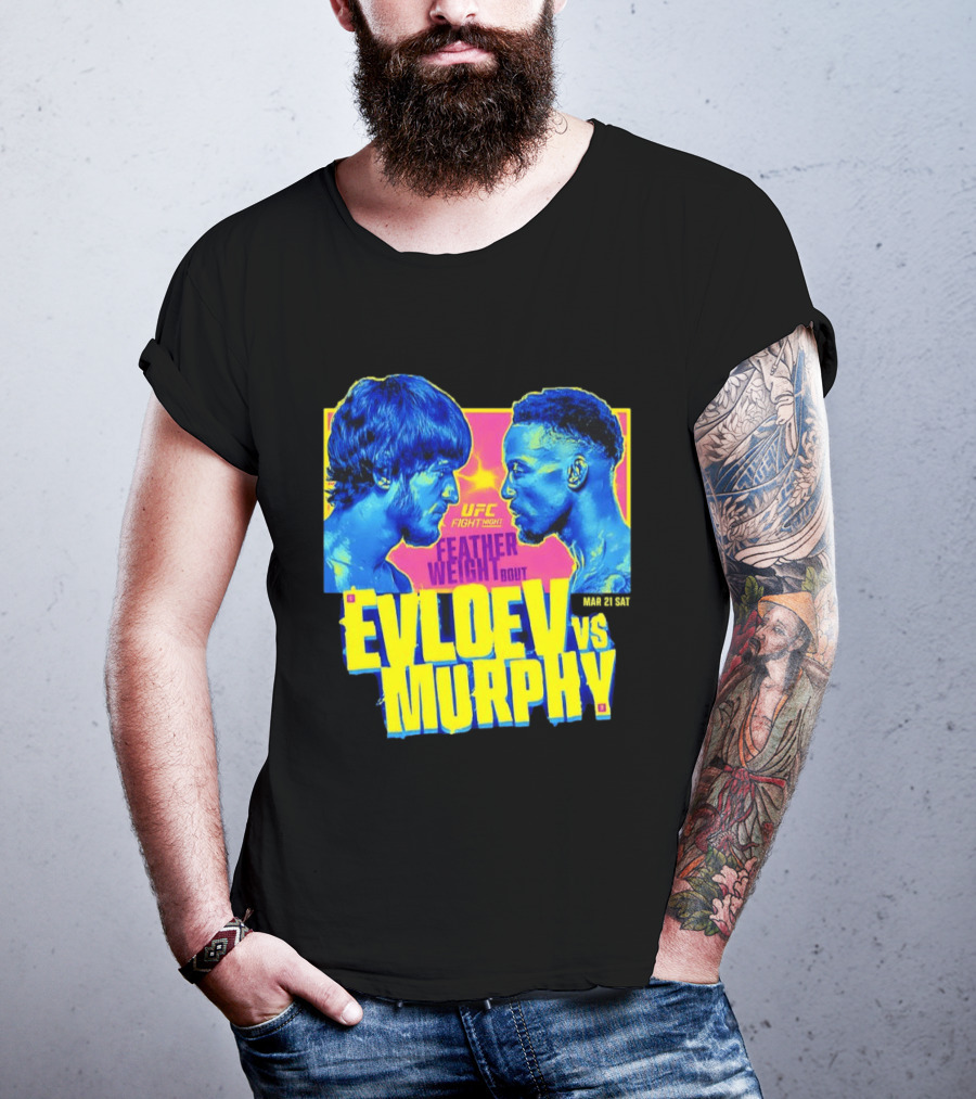 UFC Fight Night Featherweight Bout Evloev Vs Murphy 2026 Match Up T-Shirt