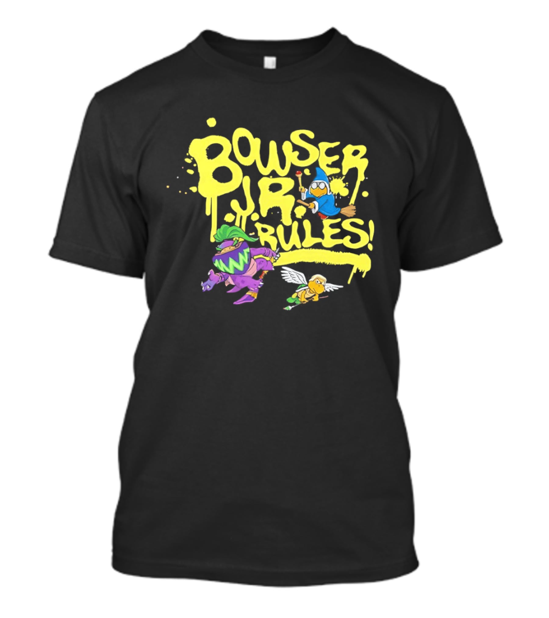 Bowser Jr Kamek And Paratroopa Bowser Jr Rules Mario Gaming Characters T-Shirt