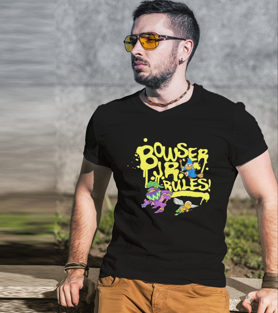 Bowser Jr Kamek And Paratroopa Bowser Jr Rules Mario Gaming Characters T-Shirt