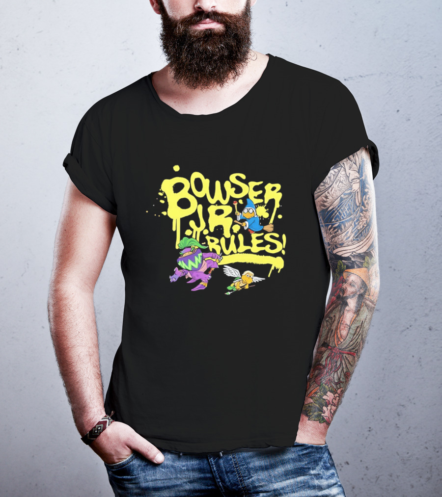 Bowser Jr Kamek And Paratroopa Bowser Jr Rules Mario Gaming Characters T-Shirt