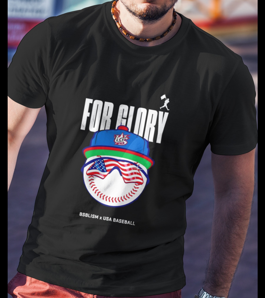 FOR GLORY Baseballism X USA Baseball American Flag Cap Sunglasses Baseball T-Shirt