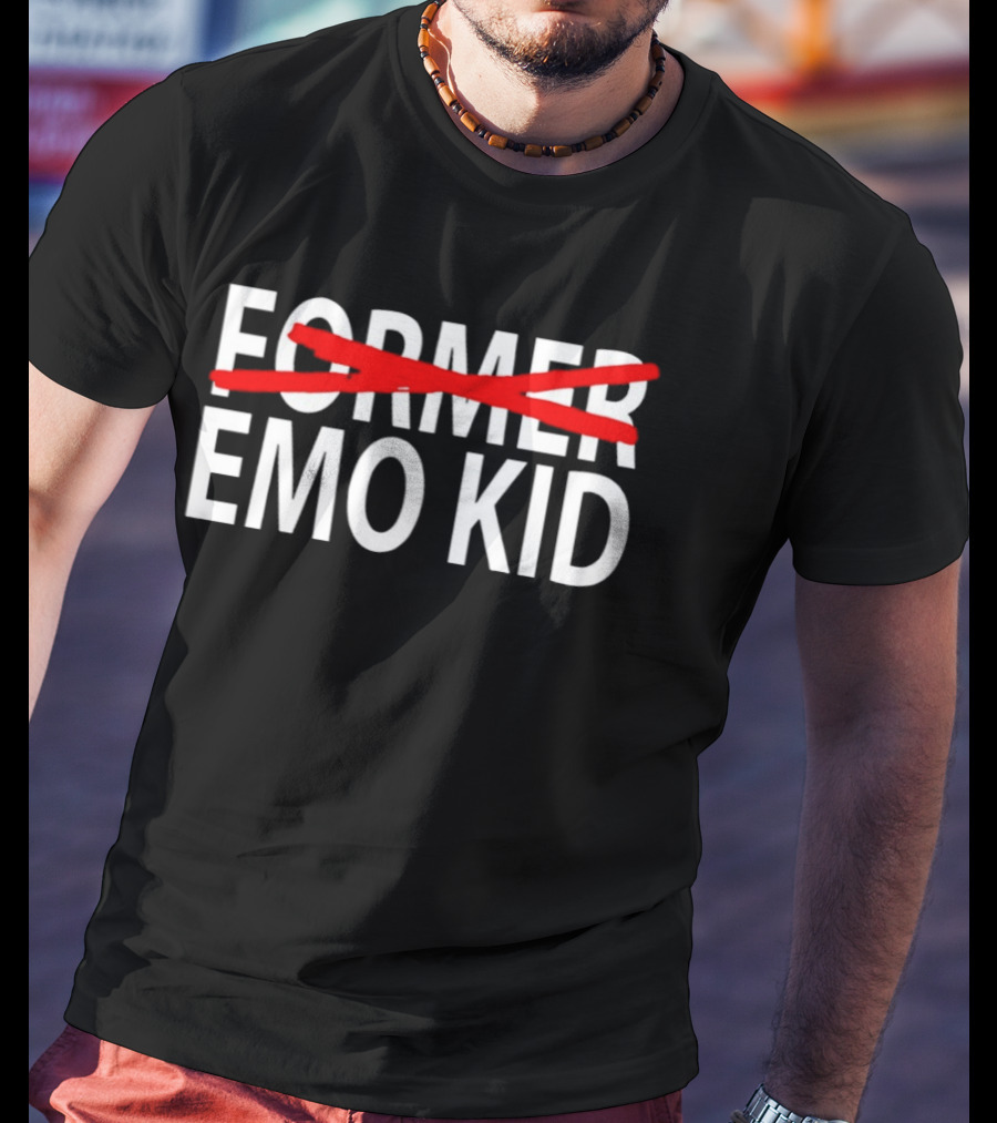 Former Emo Kid Emo Crossed Out Red Line T-Shirt