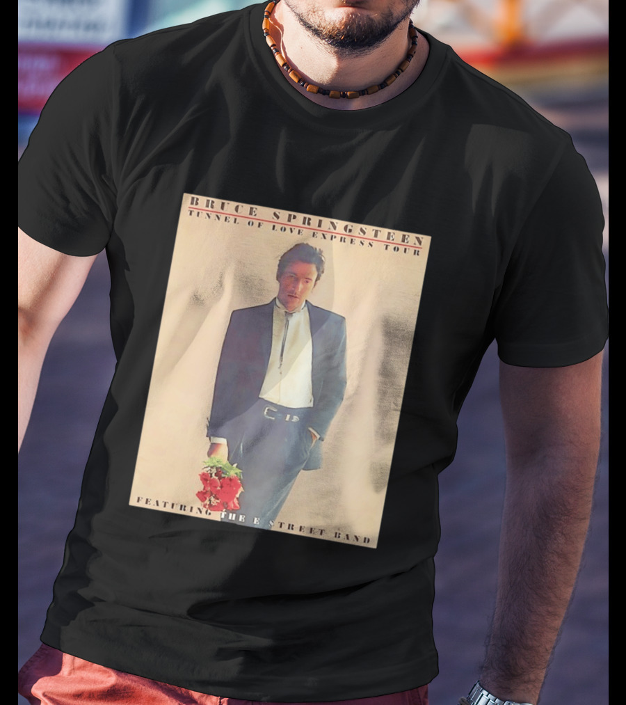 Bruce Springsteen Tunnel Of Love Express Tour Featuring The E Street Band 80s Vintage Rock Music Memorabilia T-Shirt