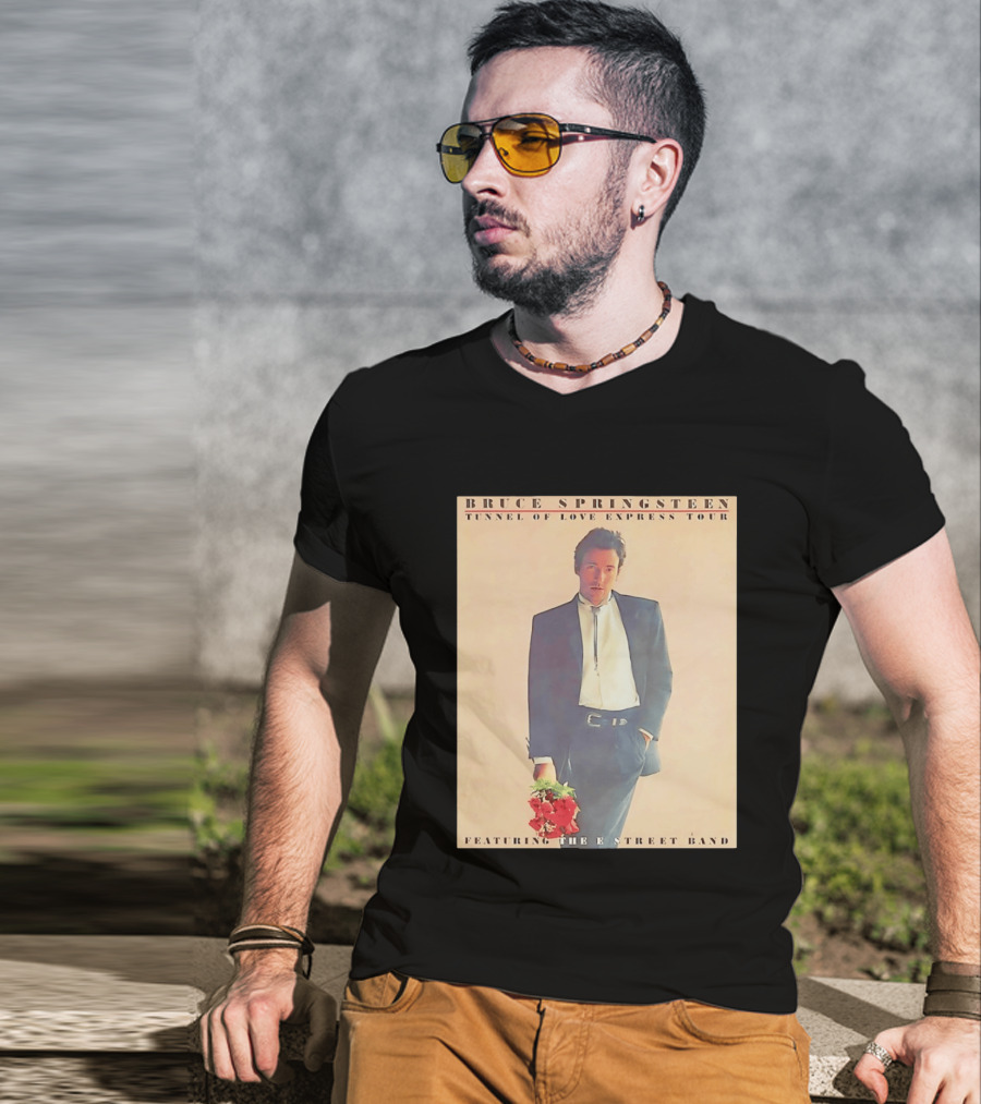 Bruce Springsteen Tunnel Of Love Express Tour Featuring The E Street Band 80s Vintage Rock Music Memorabilia T-Shirt