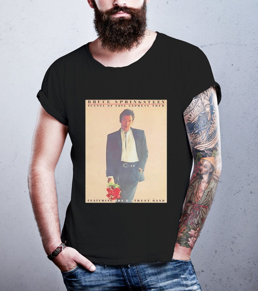 Bruce Springsteen Tunnel Of Love Express Tour Featuring The E Street Band 80s Vintage Rock Music Memorabilia T-Shirt