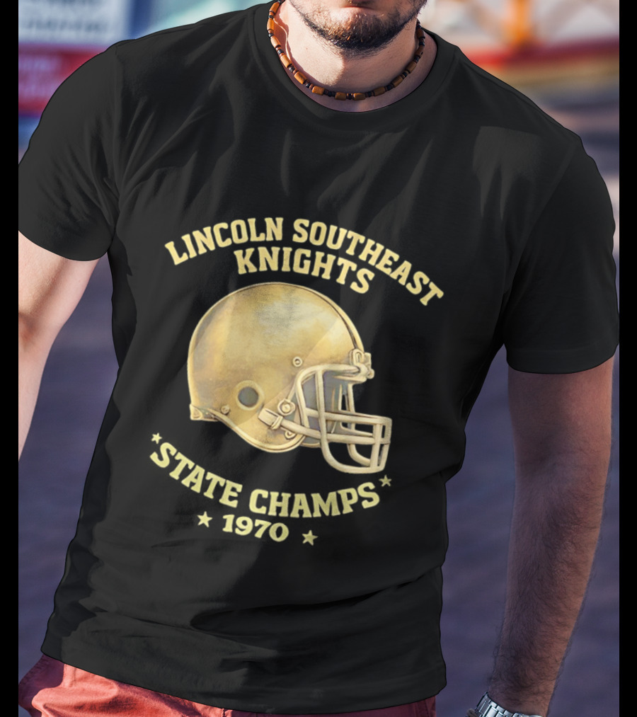 Lincoln Southeast Knights State Champs 1970 Helmet T-Shirt