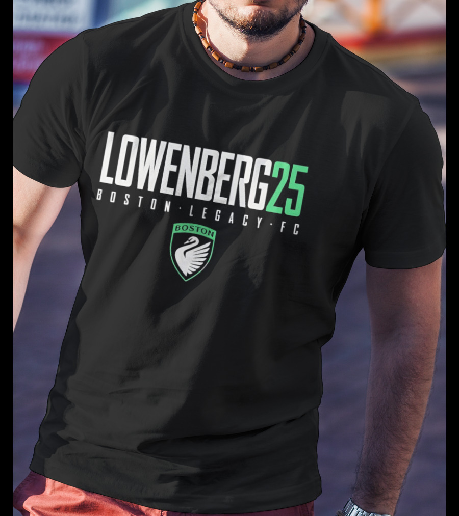 Lowenberg25 Boston Legacy FC Sophia Lowenberg Crest Swan T-Shirt