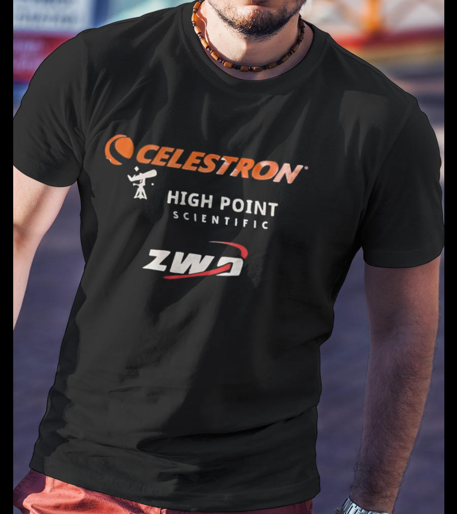 Celestron High Point Scientific ZWO Astronomy Equipment Collaboration T-Shirt