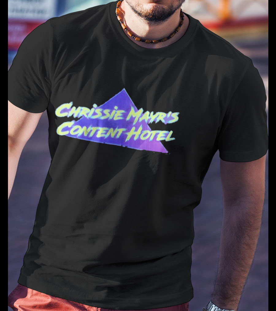 Chrissie Mayr's Content Hotel Neon Pyramid T-Shirt