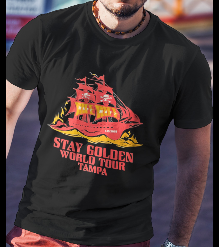 Matt Matt Stay Golden World Tour 3.13.2025 Tampa Pirate Ship T-Shirt