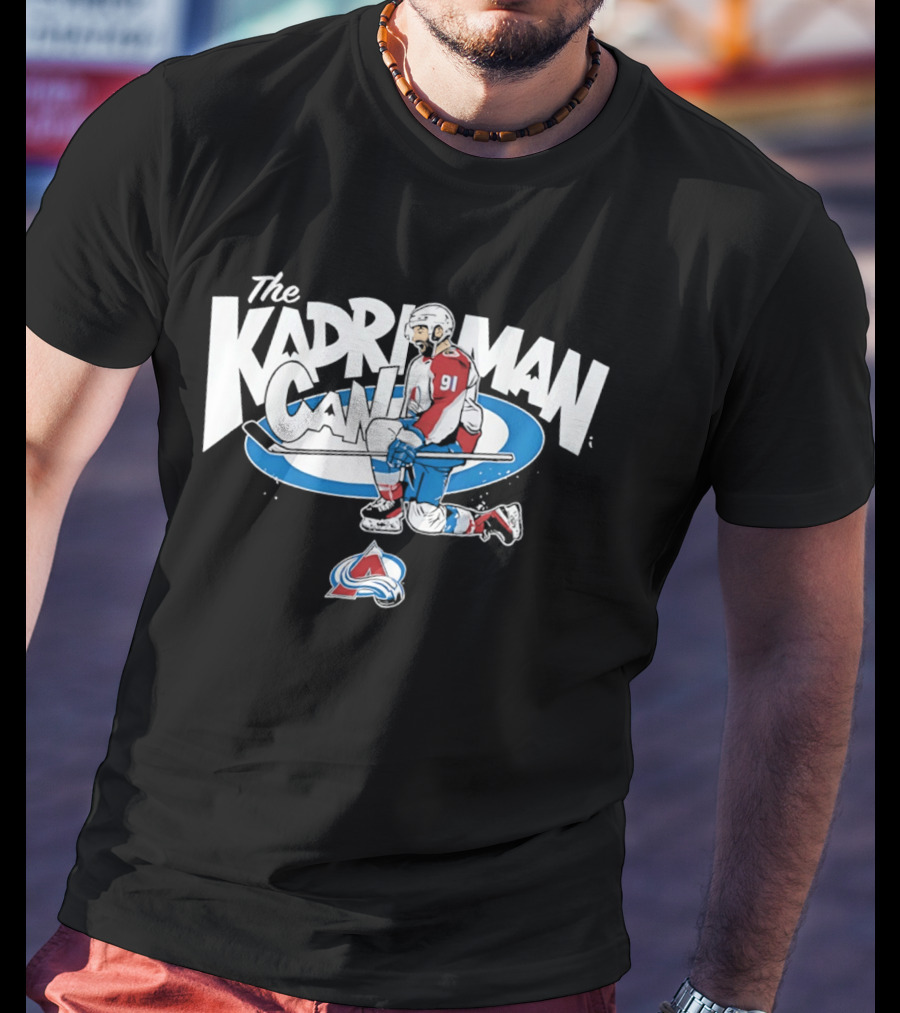 Colorado Avalanche The Kadri Man Can 91 Cartoon T-Shirt
