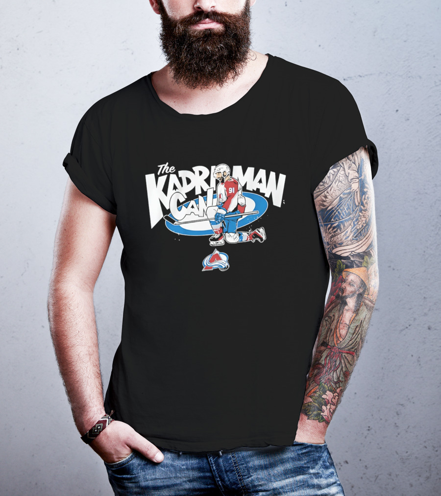 Colorado Avalanche The Kadri Man Can 91 Cartoon T-Shirt