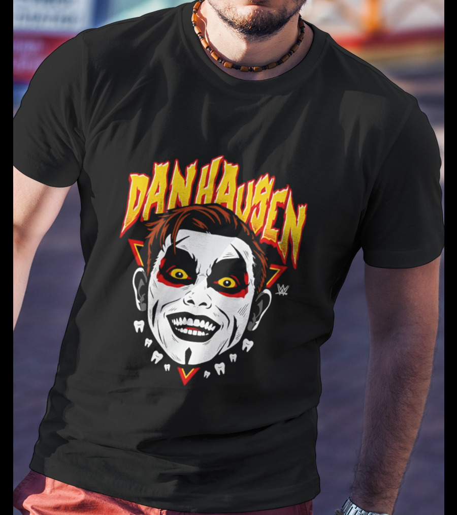 Danhausen WWE Big Head Yellow Eyes Face Paint T-Shirt