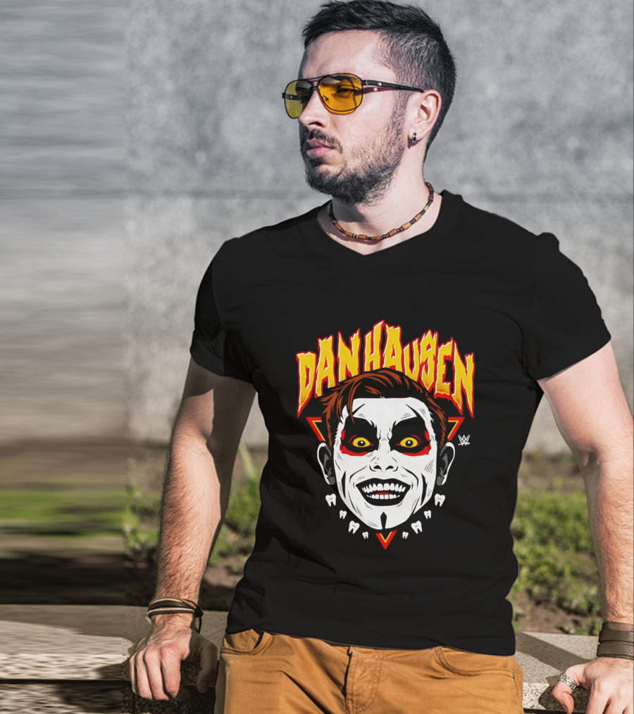 Danhausen WWE Big Head Yellow Eyes Face Paint T-Shirt