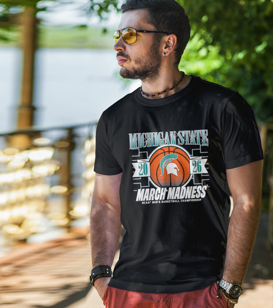 Michigan State Spartans 2026 March Madness NCAA Men's Basketball Championship T-Shirt