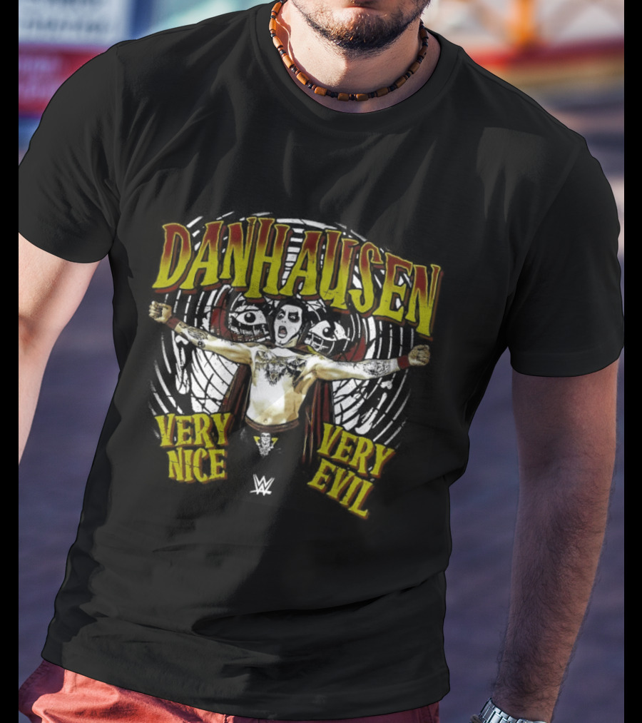 Danhausen WWE Very Nice Very Evil Hypnosis Yellow Red T-Shirt