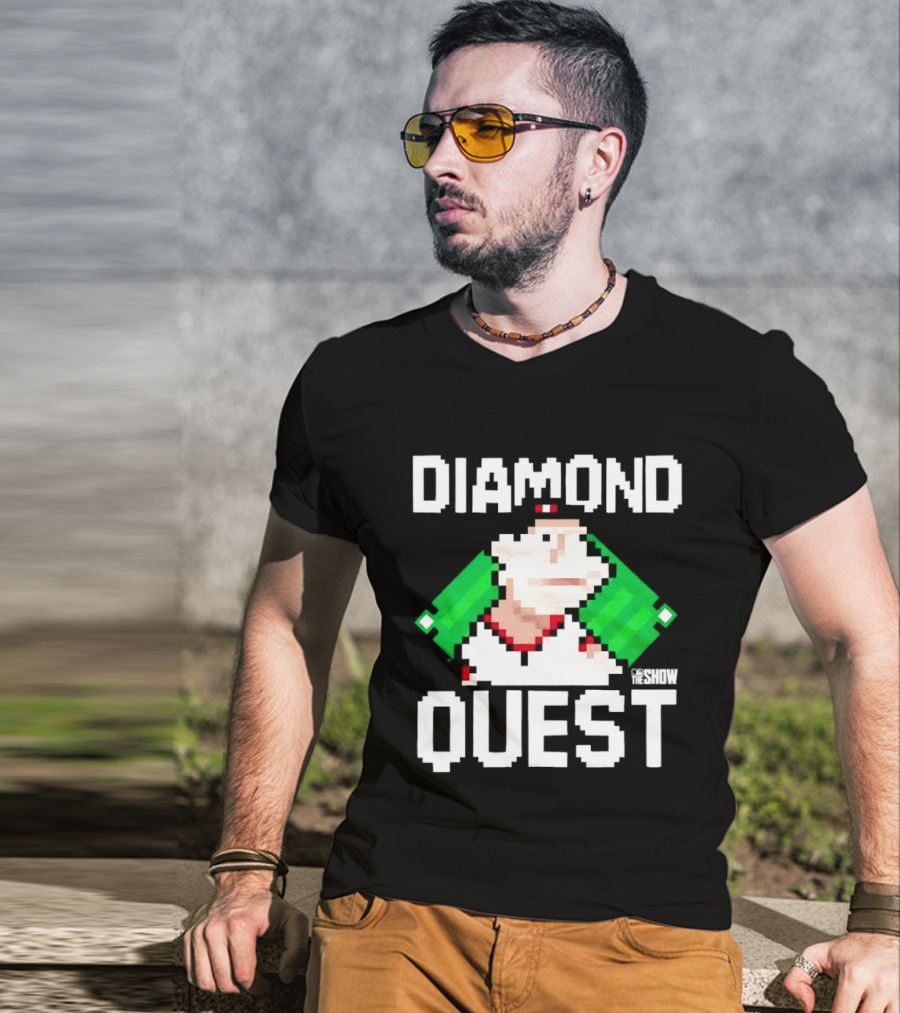 MLB The Show Diamond Quest Pixelated Baseball Adventure T-Shirt