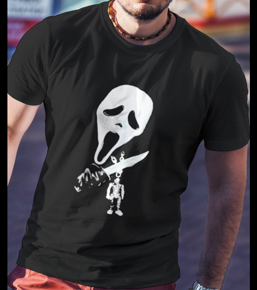 Don Toliver Scream Cactus Jack Favorite Scary Movie Ghostface Knife Skeleton Collaboration T-Shirt