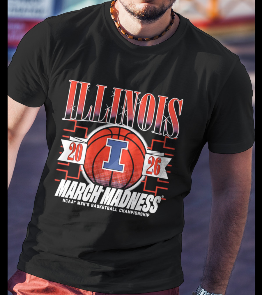Illinois Fighting Illini 2026 NCAA Men's Basketball March Madness Championship T-Shirt