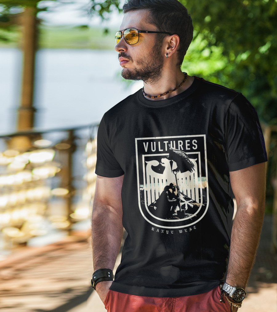 Vultures Kanye West Shield With Vultures And Embrace T-Shirt