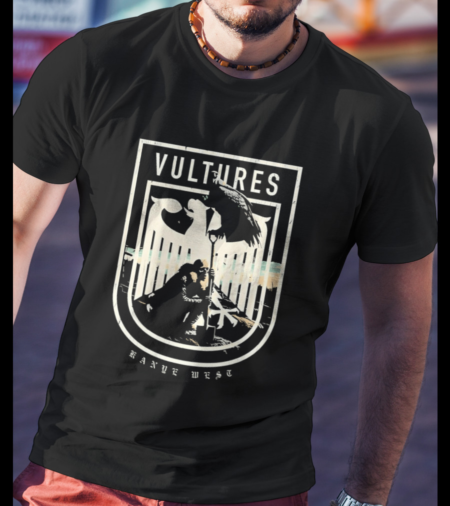 Vultures Kanye West Shield With Vultures And Embrace T-Shirt