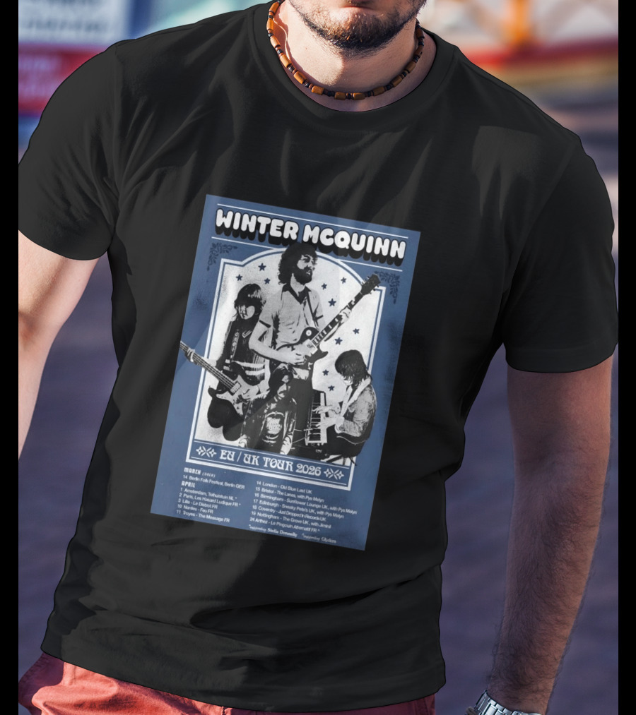 Winter McQuinn EU UK Tour 2026 Amsterdam Berlin Paris Manchester T-Shirt