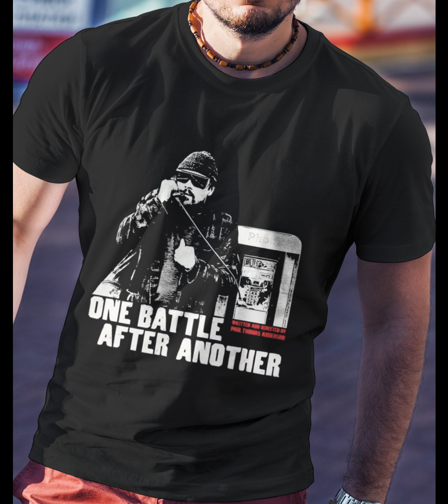 One Battle After Another Phone Booth Action T-Shirt