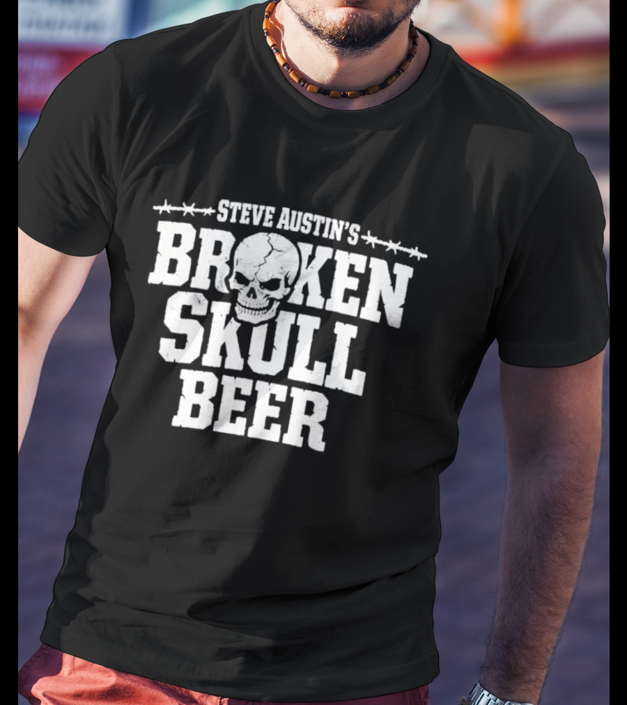 Steve Austin's Broken Skull Beer Retro Skull T-Shirt