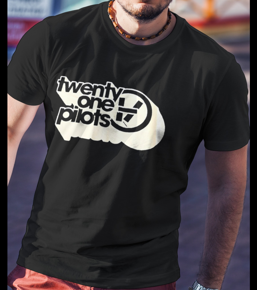 Twenty One Pilots Logo Band Name White Circle T-Shirt