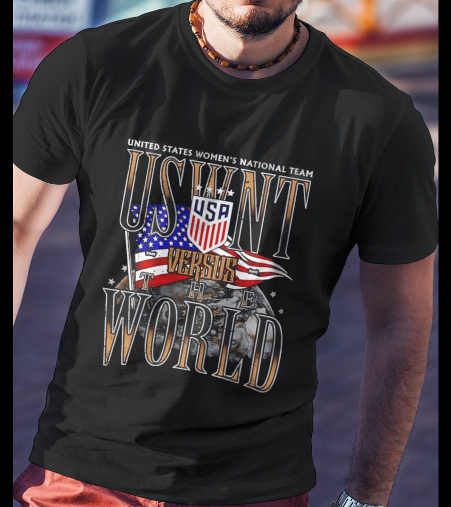 USWNT USA Versus The World Flag T-Shirt