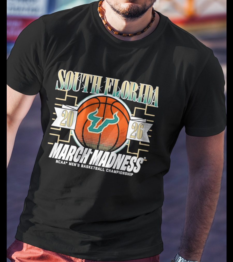 USF Bulls NCAA Men's Basketball South Florida 2026 March Madness Championship T-Shirt