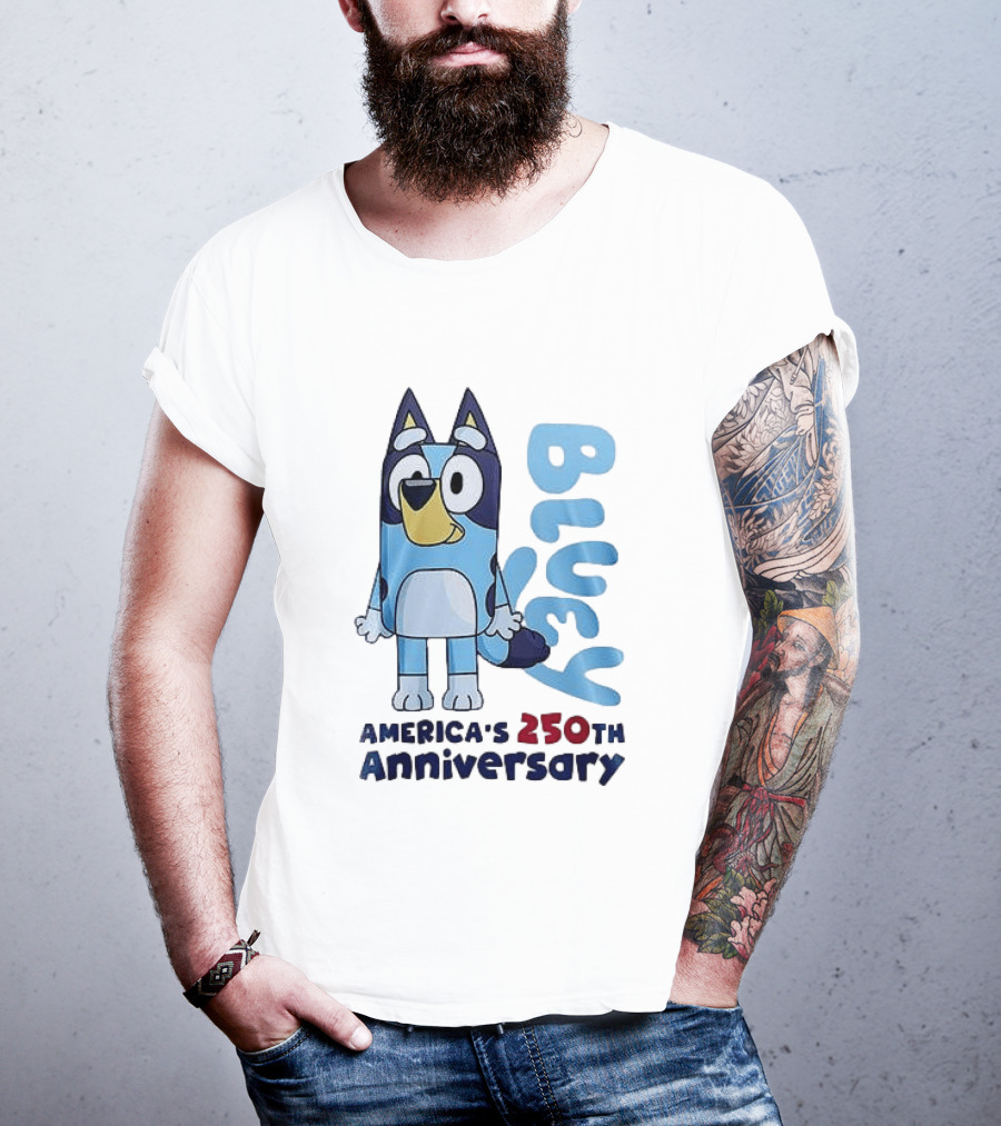 Bluey America's 250th Anniversary Celebrating Little Moments Big Freedom T-Shirt
