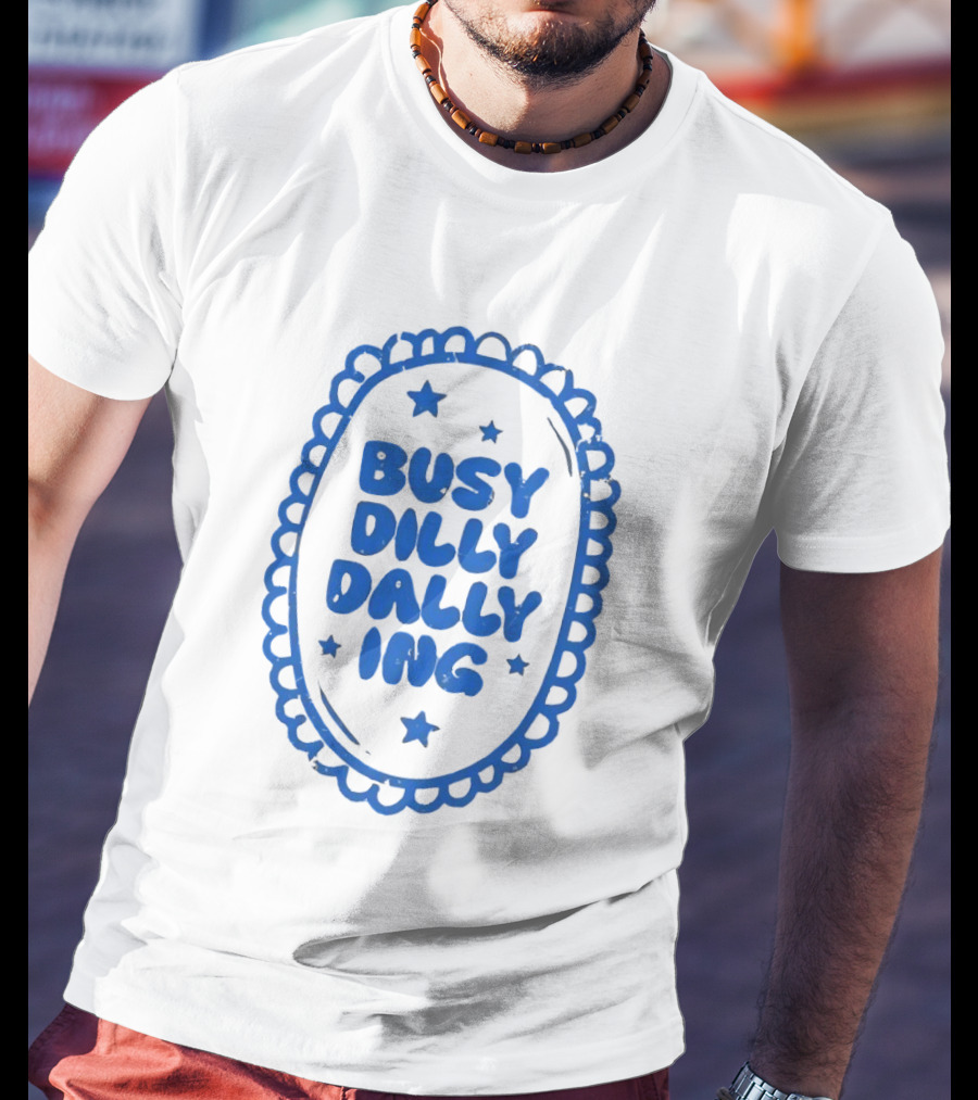 Busy Dilly Dally Inc Stars Oval Frame T-Shirt