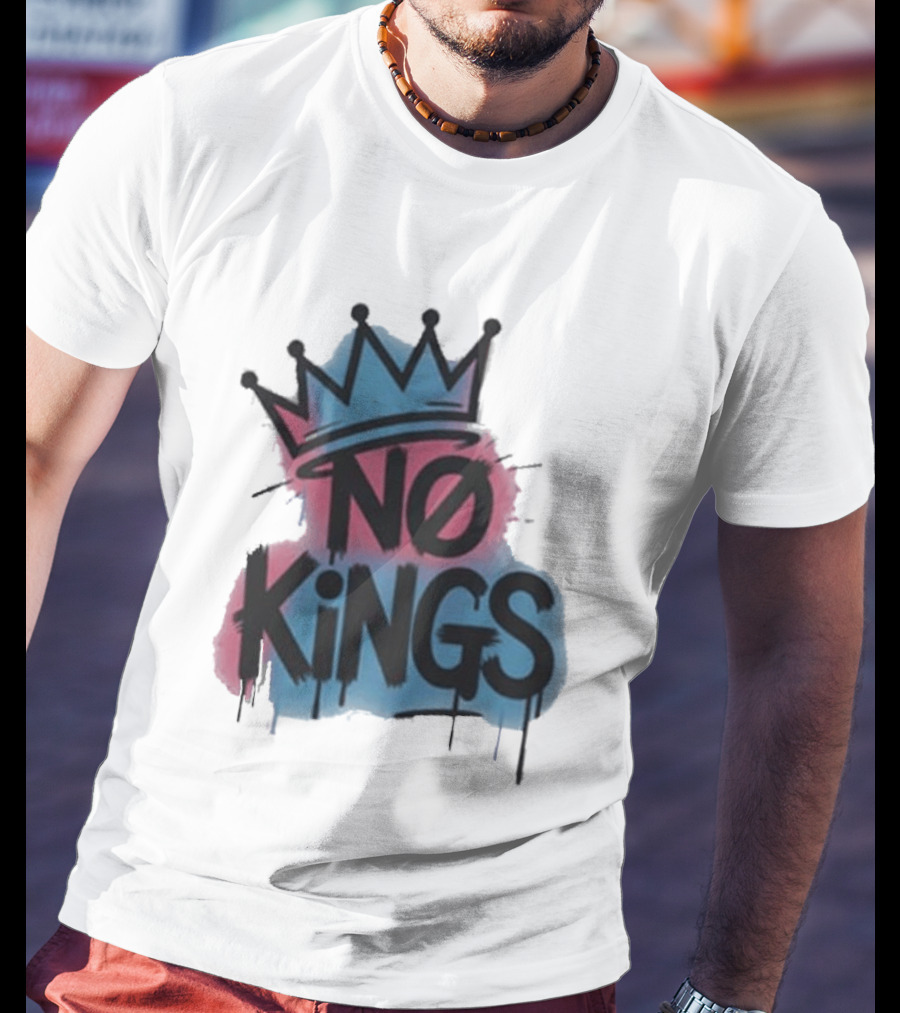 No Kings Day Graffiti Crown Street T-Shirt