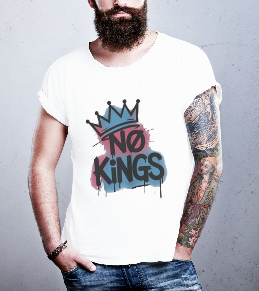No Kings Day Graffiti Crown Street T-Shirt