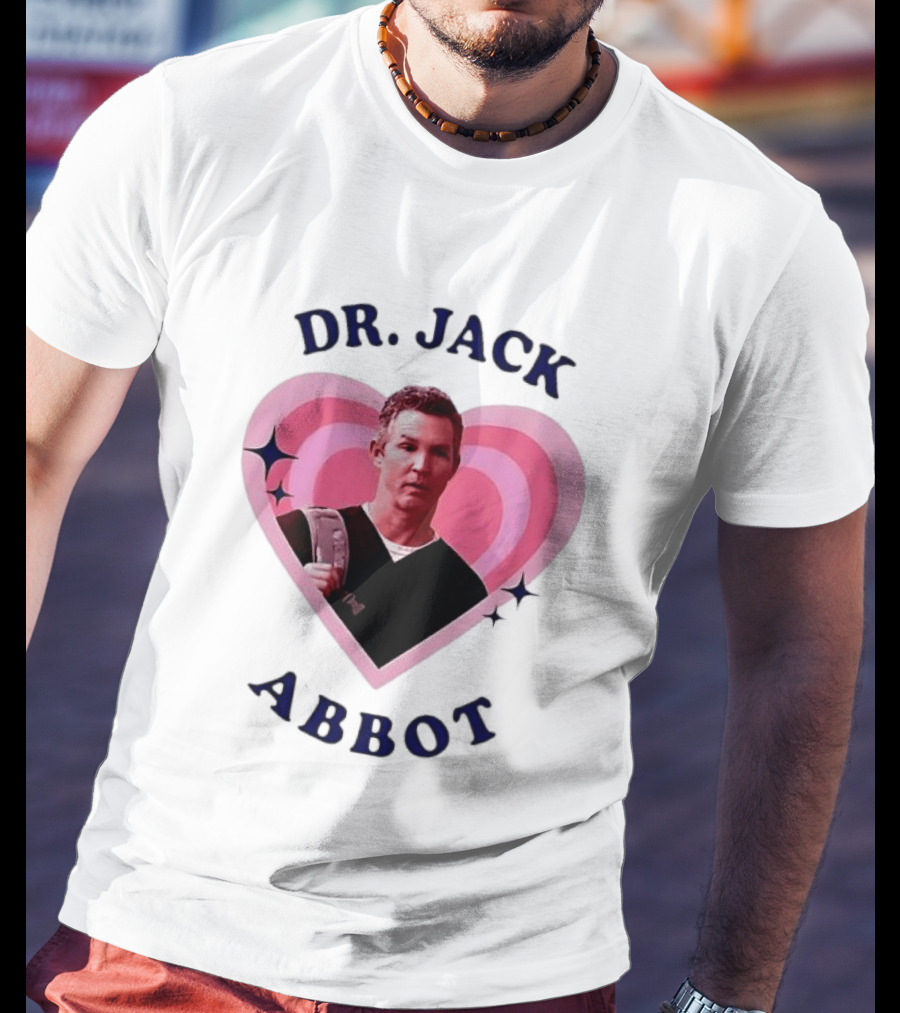 Dr. Jack Abbot Heart Retro Style Pink And Blue T-Shirt