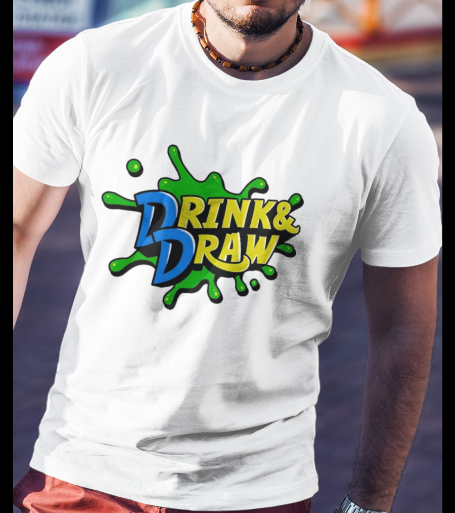 Drink And Draw Splatter Art Event T-Shirt