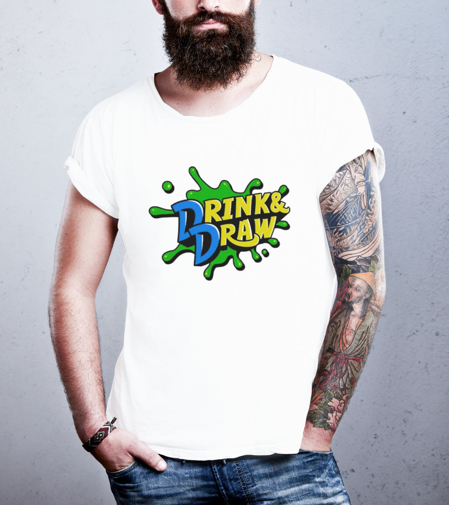 Drink And Draw Splatter Art Event T-Shirt
