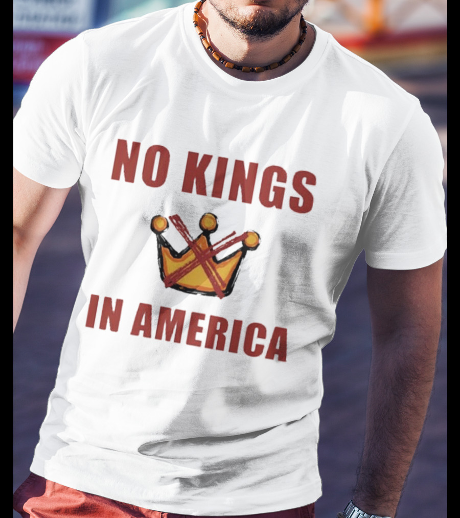 No Kings In America Crown Crossed Out T-Shirt