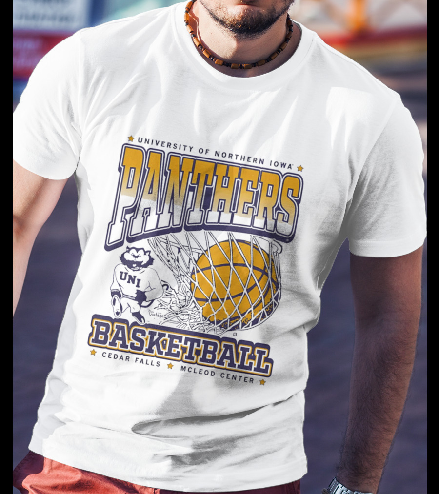 University Of Northern Iowa Panthers Basketball Cedar Falls McLeod Center UNI Panthers T-Shirt