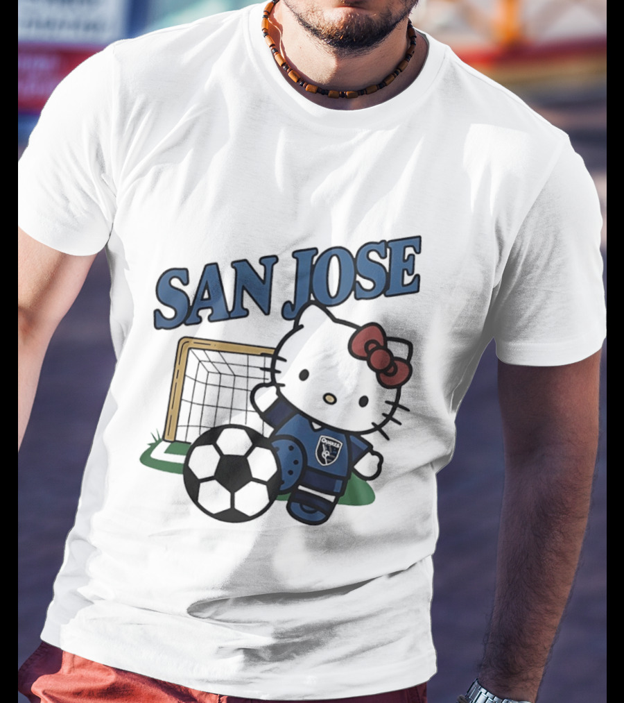 San Jose Earthquakes FC Hello Kitty Soccer Collaboration T-Shirt