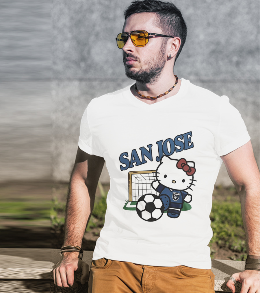 San Jose Earthquakes FC Hello Kitty Soccer Collaboration T-Shirt
