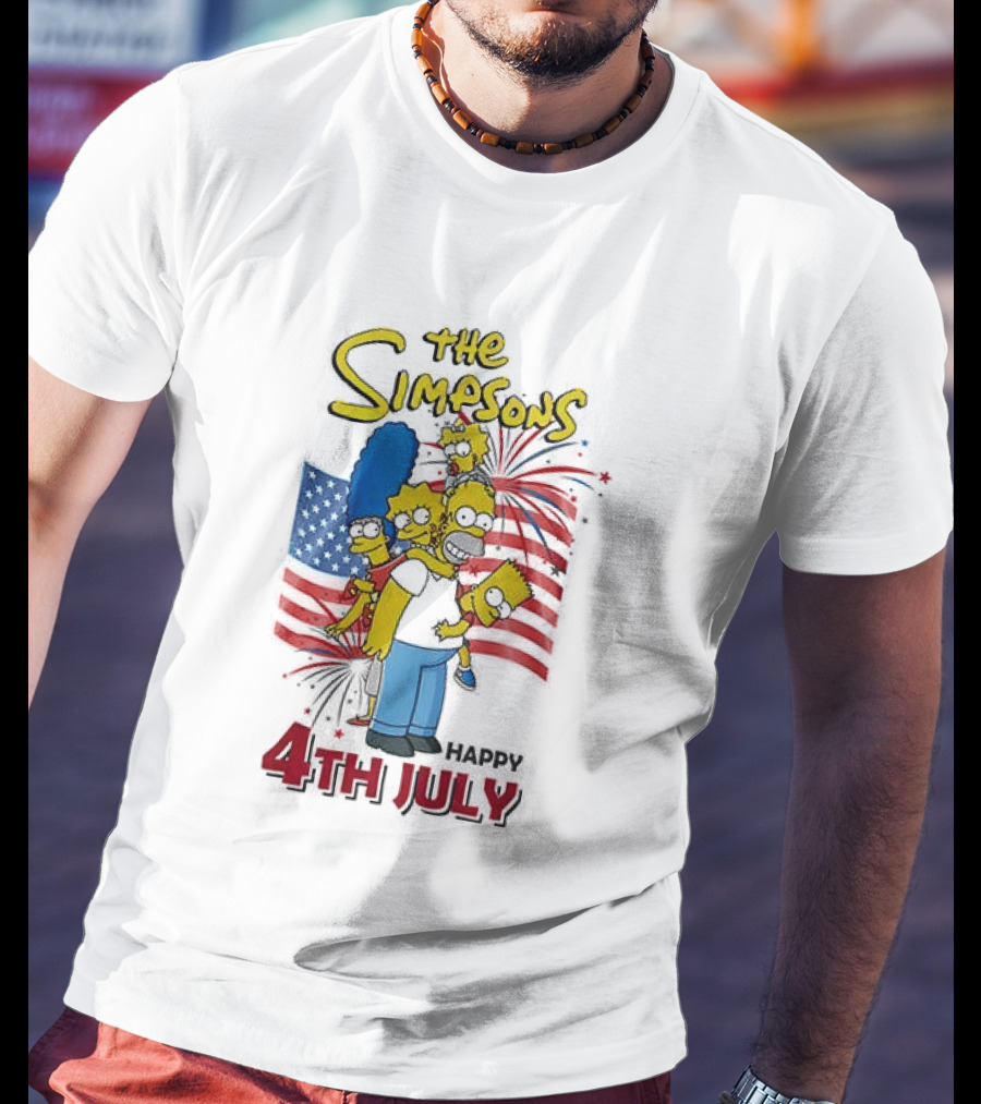 The Simpsons 4th July 250th USA Anniversary Celebration T-Shirt