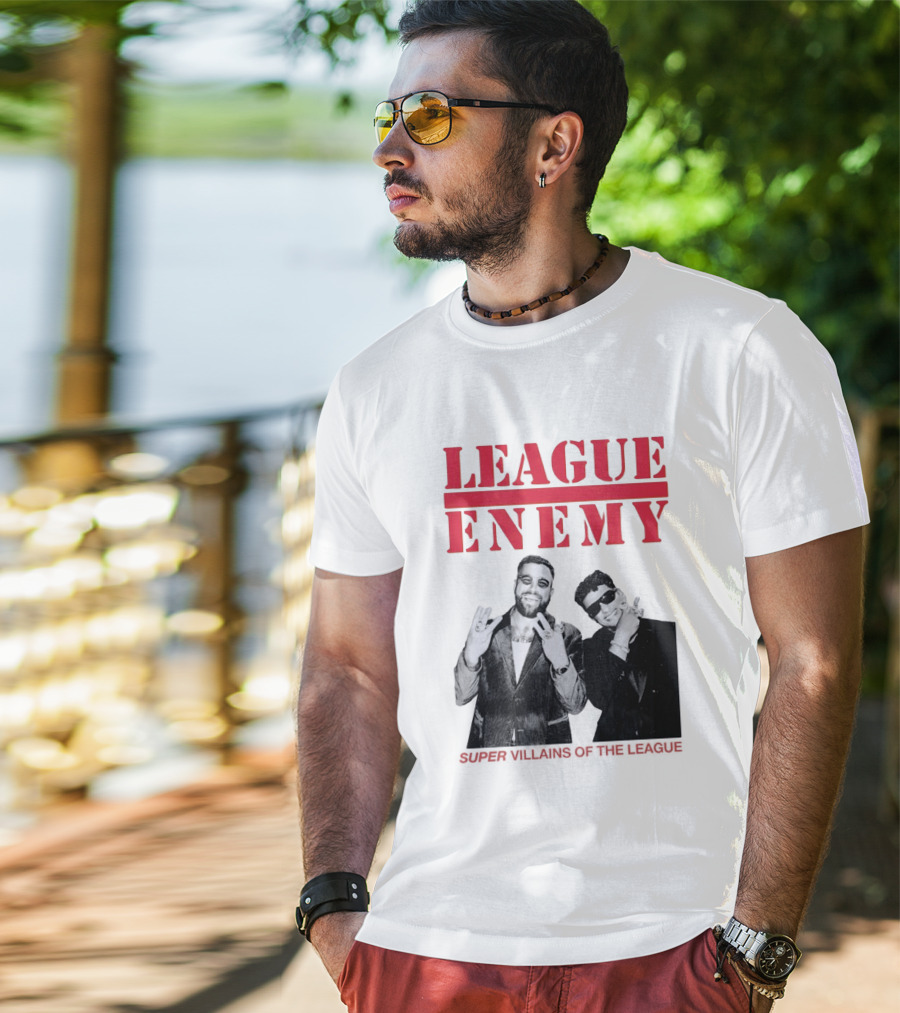 League Enemy Super Villains Of The League Patrick Mahomes Travis Kelce T-Shirt