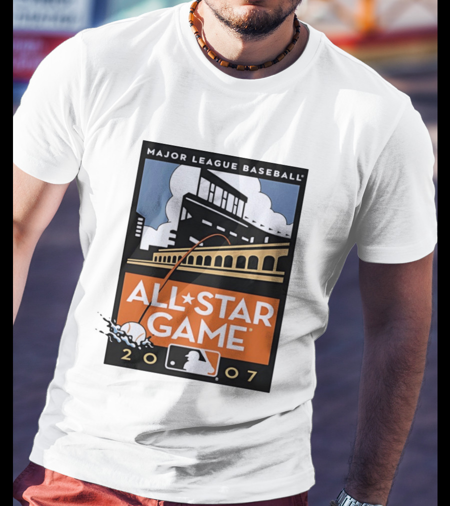 Major League Baseball All Star Game 2007 Stadium Illustrations T-Shirt