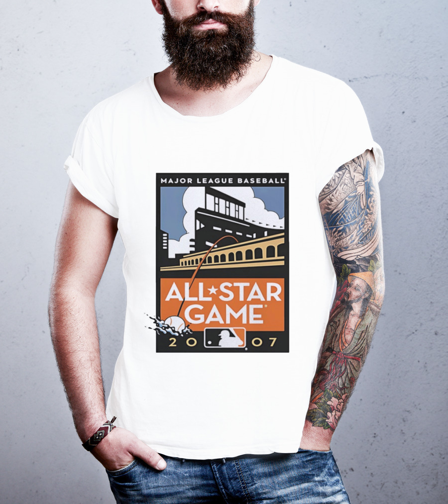 Major League Baseball All Star Game 2007 Stadium Illustrations T-Shirt